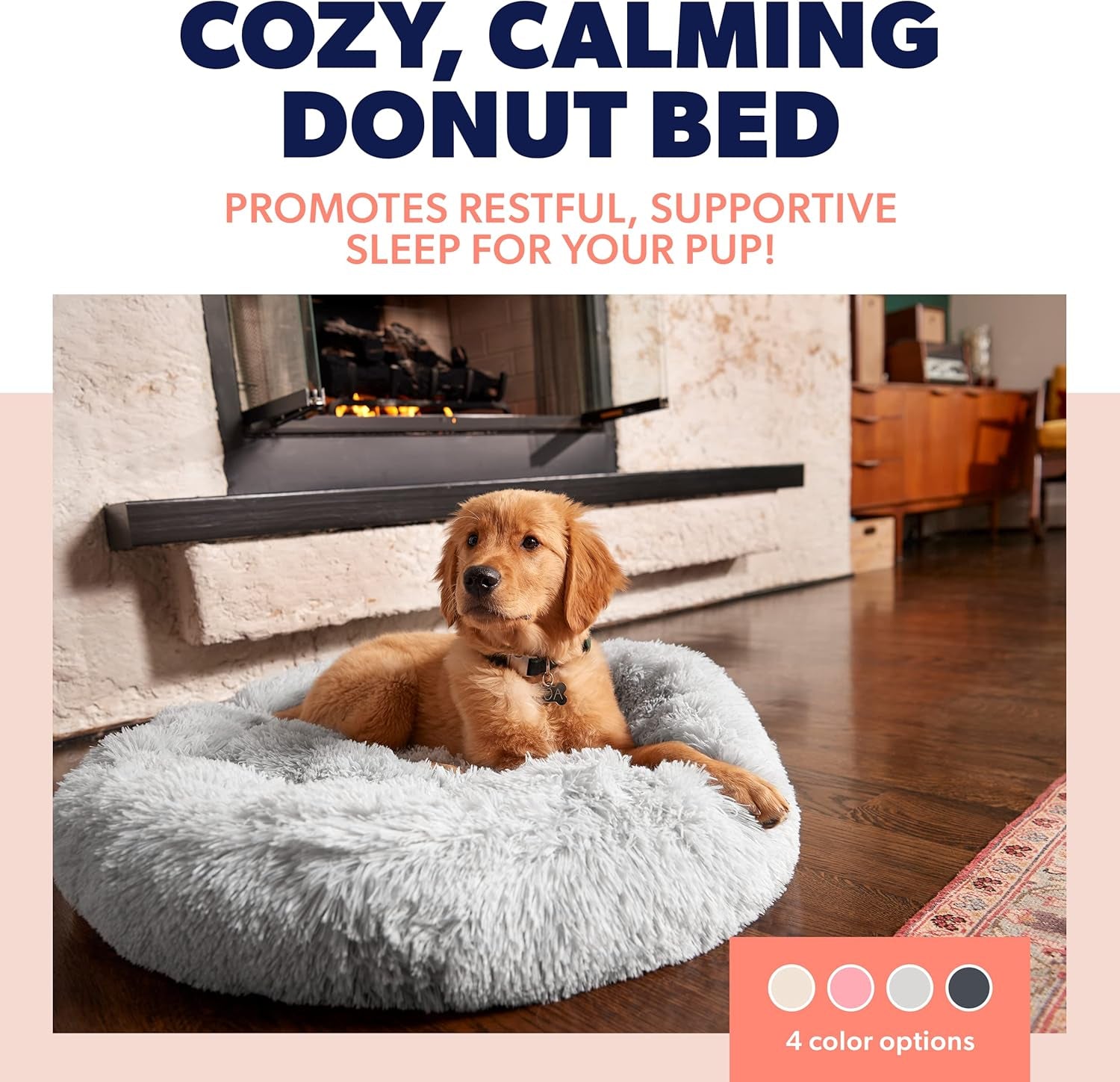 Premium Dog Beds for Large Dogs and Medium Dogs - Portable Dog Beds & Furniture - Fits up to 45 Lbs, (Medium, Dark Grey)